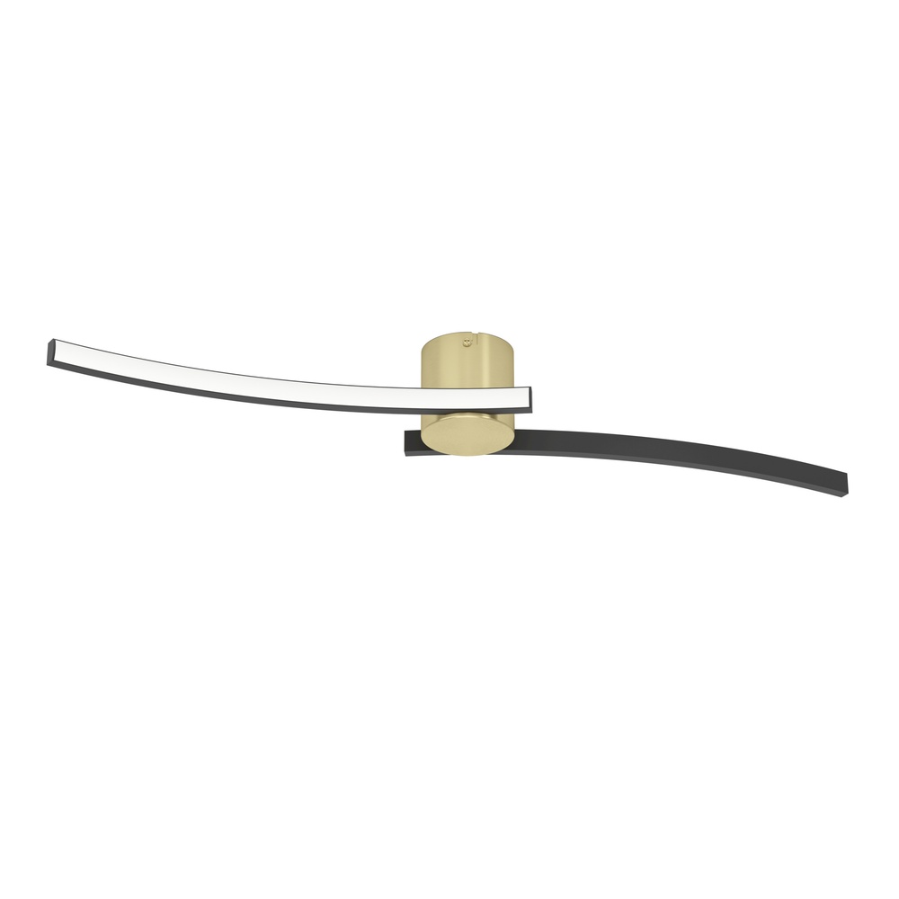 Eglo Slanke led plafondlampAieta 72cm - zwart met goud - 901216